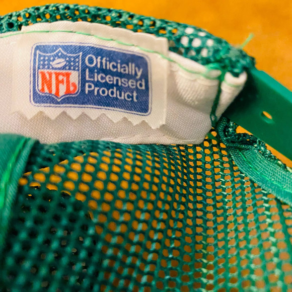 VTG NFL New York Jets Mesh Snapback Green Trucker Hat Macgregor Sports Specialty - Picture 6 of 8